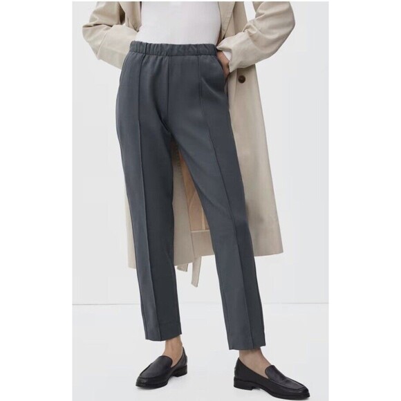 Everlane The Dream Pant Pull On Front Seam Gray Heathered Charcoal Size XS NWT - Picture 4 of 12